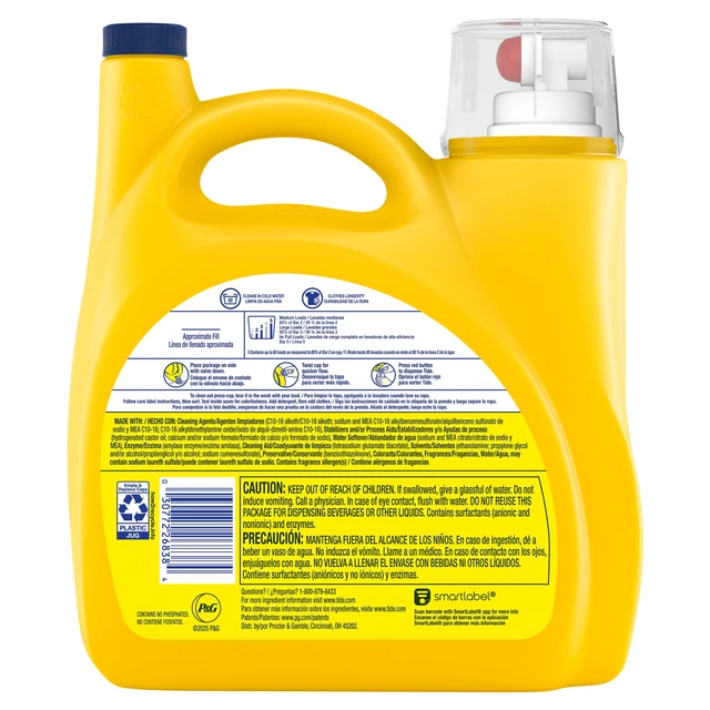 Alt view image 4 of 4 - Tide Simply Liquid Laundry Detergent, Berry Blossom, Clean & Fresh, 85 Loads, 107fl oz