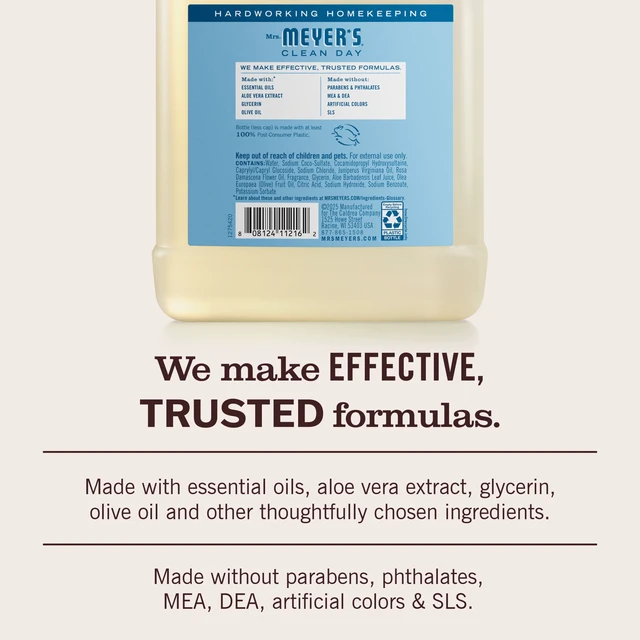 Alt view image 5 of 7 - Mrs. Meyer's Clean Day Hand Soap Refill, 33Fl Oz, Rain Water Scent