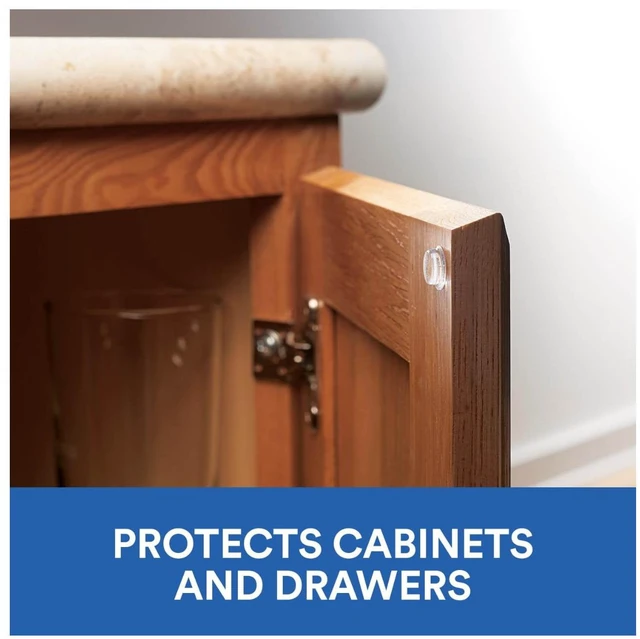Alt view image 5 of 6 - Scotch Adhesive Bumper Pads, 1/2Inch, Clear, Self-Stick Rubber Cabinet Door Stoppers, 20 Pack