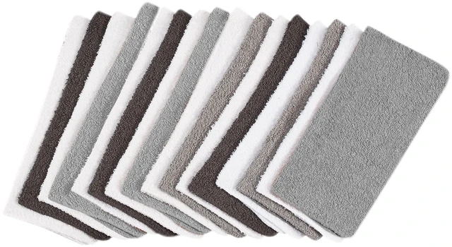 Main image of Mainstays 18-Pack Washcloth Bundle, Grey Multi