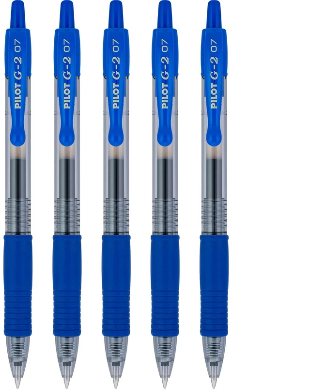 Alt view image 6 of 6 - PILOT G2 Premium Gel Roller Pens, Blue Ink, Fine Point, 5-Pack