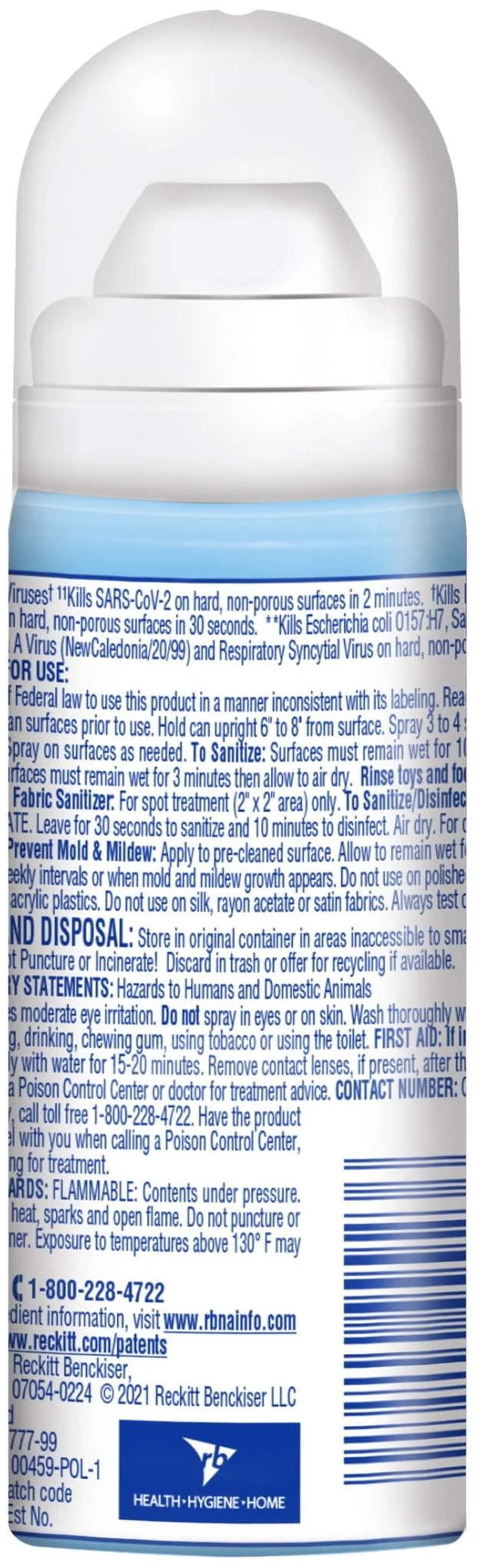 Alt view image 6 of 6 - Lysol To Go Travel Size Disinfectant Spray, Crisp Linen, 1.5fl oz