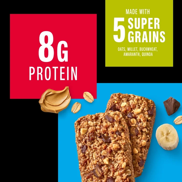 Alt view image 3 of 6 - KIND Breakfast Peanut Butter Banana Dark Chocolate Gluten Free Protein Snack Bars, 1.76 oz, 6 Count