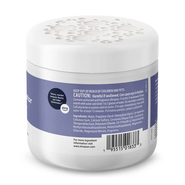Alt view image 7 of 7 - Amazon Basics Gel Odor Eliminator, Activated Charcoal, Lavender Scent, 17 Oz, 1-Pack