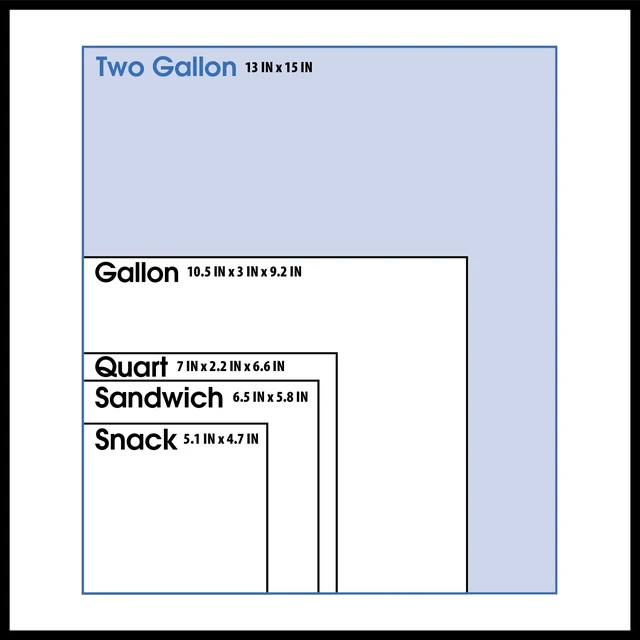 Alt view image 6 of 6 - Great Value 2 Gallon Double Zipper Freezer Bag, 10 Count