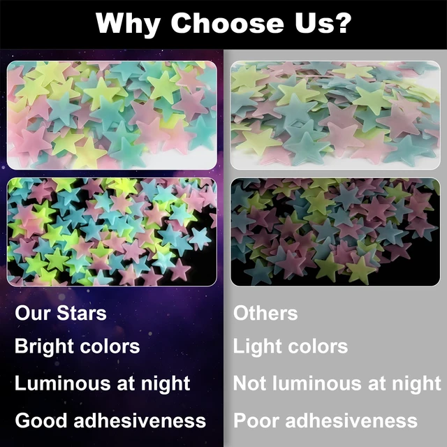 Alt view image 4 of 6 - MAQIHAN 200 Glow in the Dark Stars Moon Sticker for Ceiling