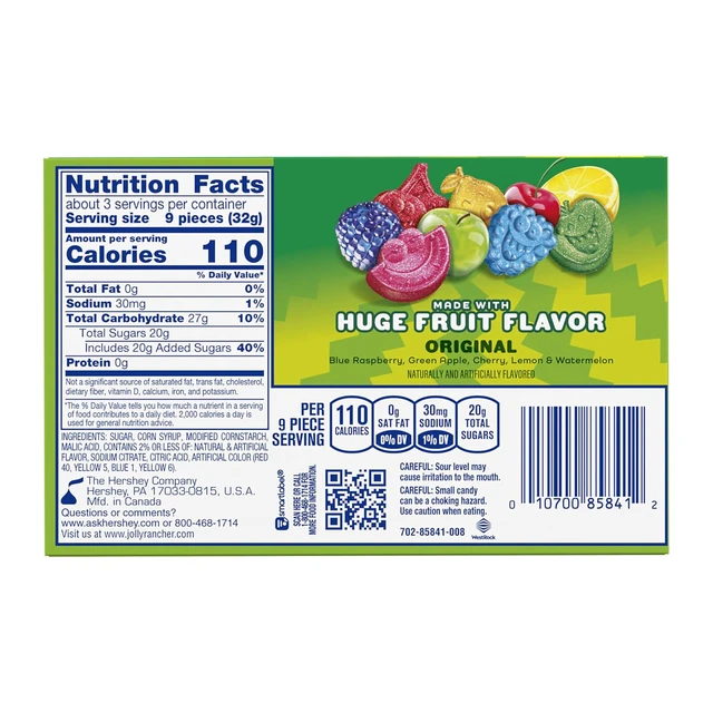 Alt view image 3 of 3 - Jolly Rancher Sour Gummies Assorted Fruit, 3.5oz Box