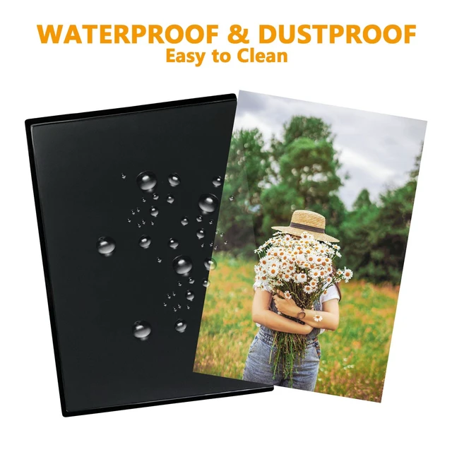 Alt view image 4 of 7 - 4x6 Inches Magnetic Picture Frame, Reusable Black Fridge Magnet Photo Sleeves for Refrigerator, Locker, Office Cabinet (6 Pack)
