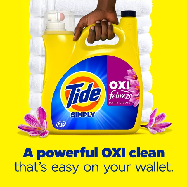 Alt view image 3 of 6 - Tide Simply Oxi Boost + Febreze Odor Defense, 105 fl oz, 74 Loads, Sunny Breeze