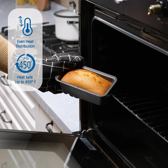 Alt view image 5 of 6 - Mainstays Nonstick Mini Loaf Pans (2-Pack), 5.7x3x2in