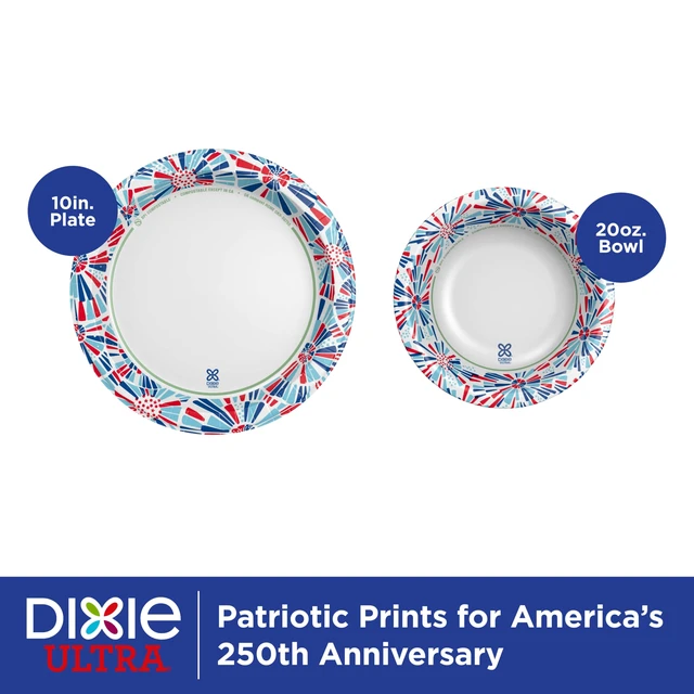 Alt view image 6 of 6 - Dixie Ultra Limited Edition 10" Dinner-Size Paper Plates, 20 Count