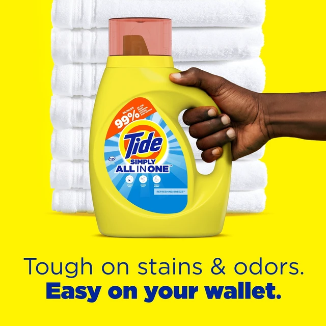 Alt view image 3 of 6 - Tide Simply Liquid Laundry Detergent, Refreshing Breeze, 32 fl oz, 24 Loads