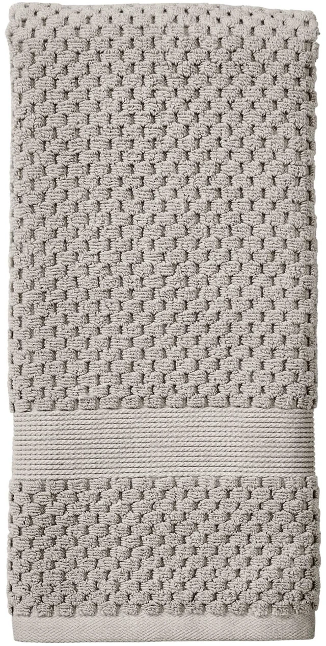 Main image of Better Homes & Gardens Signature Soft Cotton Popcorn Textured Hand Towel, Soft Silver