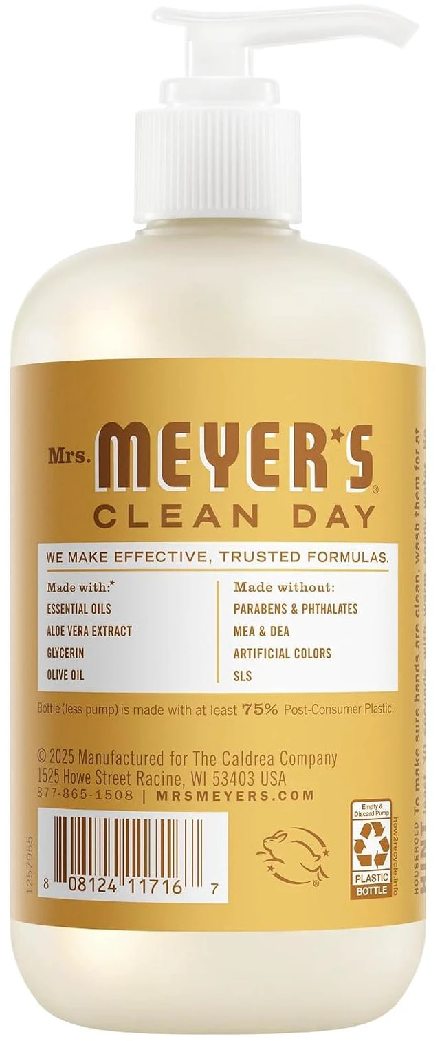 Alt view image 5 of 7 - Mrs. Meyer's Clean Day Hand Soap, Honeycomb Scent, 12.5 Fl Oz Bottle