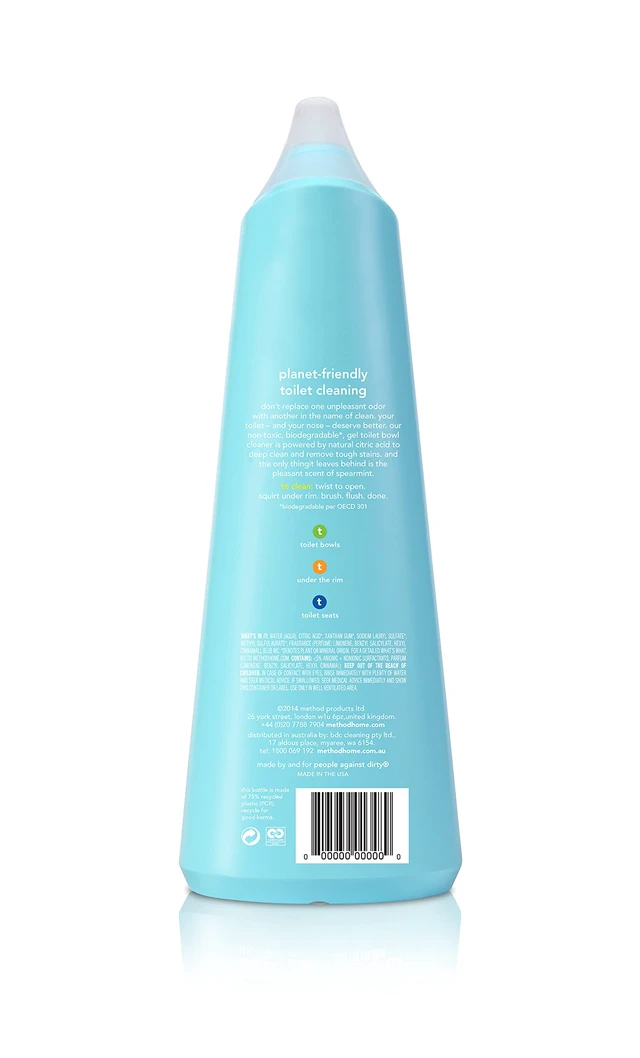 Alt view image 2 of 5 - Method Antibacterial Toilet Bowl Cleaner, Spearmint, 24fl oz