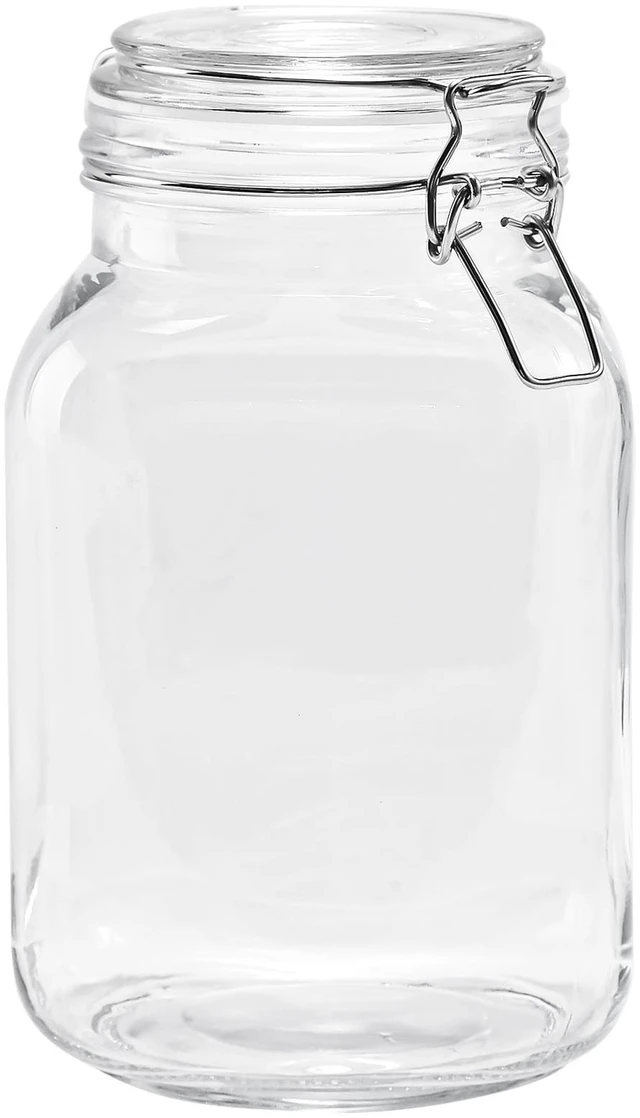 Main image of Mainstays 67 oz Glass Airtight Food Storage Jar with Locking Lid, for Dry Food, Coffee, Sugar and Pantry Organization