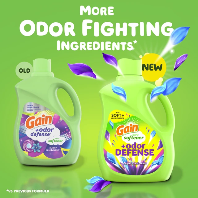 Alt view image 2 of 6 - Gain Odor Defense Liquid Fabric Softener, Super Fresh Blast Scent, Freshness + Odor Protection, 35fl oz, 48 Loads