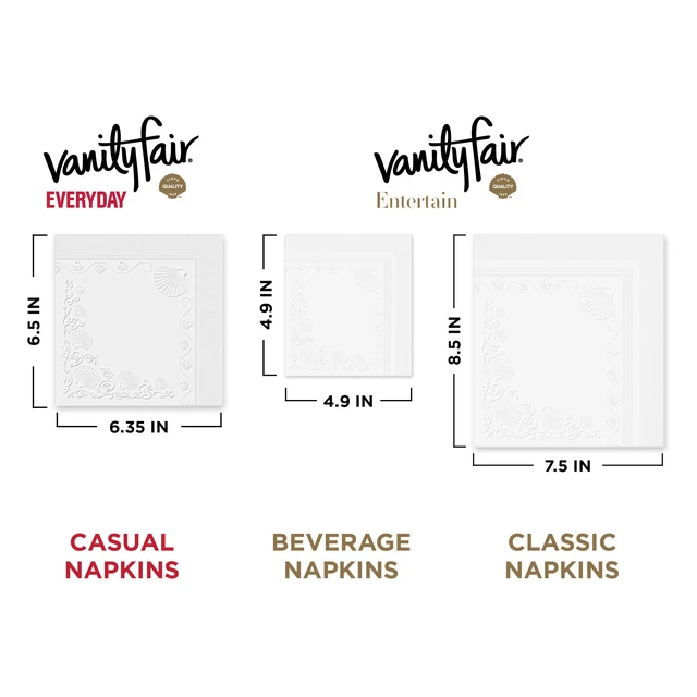 Alt view image 2 of 6 - Vanity Fair Everyday Paper Napkins, 100 Count, Disposable