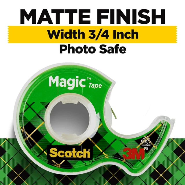 Alt view image 2 of 6 - Scotch Magic Tape, 3 Dispenser Rolls, 3/4x300Inches, Clear