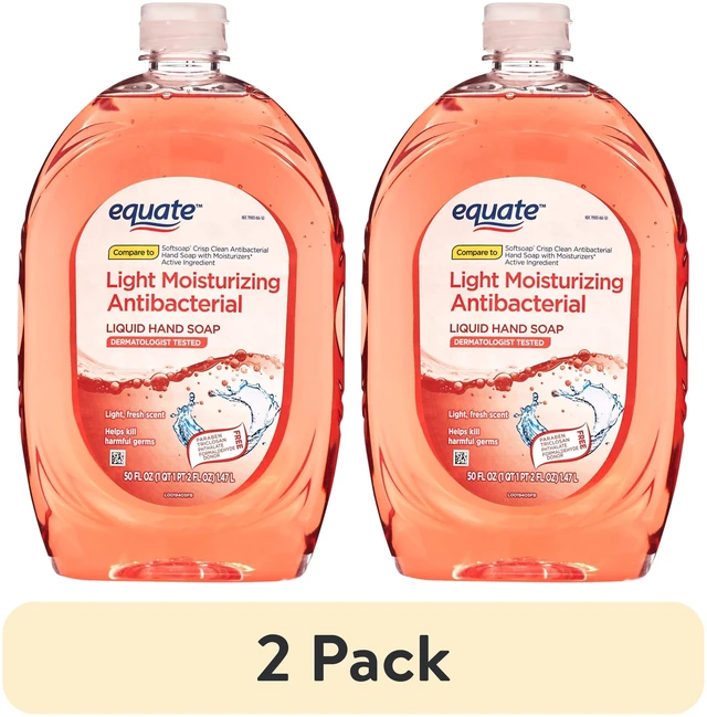 Main image of Equate Light Moisturizing Antibacterial Liquid Hand Soap 2-Pack 50 fl oz