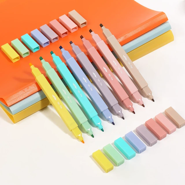 Alt view image 2 of 7 - Mr. Pen Dual Tip Aesthetic Highlighters, 8pcs, Chisel & Fine Tip