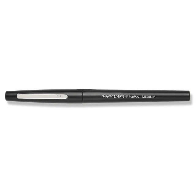 Alt view image 4 of 6 - Paper Mate Flair Felt Tip Pens, Medium Point (0.7mm), Black, 2 Count