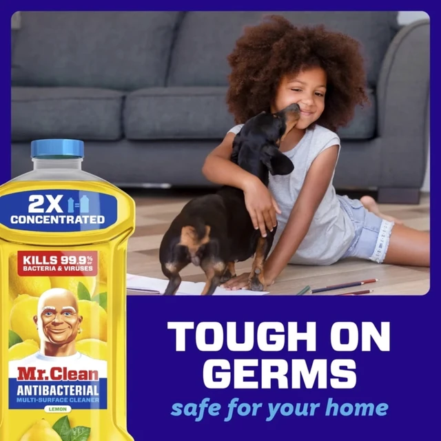 Alt view image 3 of 6 - Mr. Clean All Purpose Floor Cleaner, Lemon, Anti-Bacterial, 23fl oz