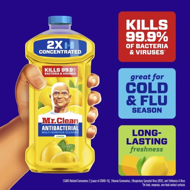 Alt view image 6 of 6 - Mr. Clean All Purpose Floor Cleaner, Lemon, Anti-Bacterial, 23fl oz
