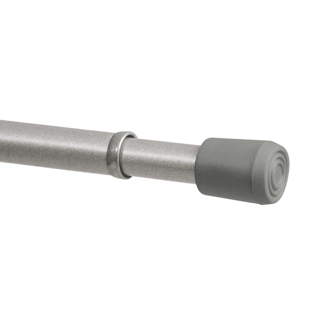 Alt view image 3 of 6 - Mainstays Adjustable Spring Tension Curtain Rod, 2-Pack, 7/16-Inch, 18-28-Inch, Chrome