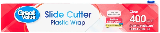 Main image of 400 sq ft Great Value Slide Cutter Plastic Wrap