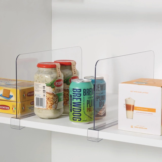 Alt view image 3 of 6 - Mainstays Clear Plastic Closet Shelf Dividers, 2-Pack