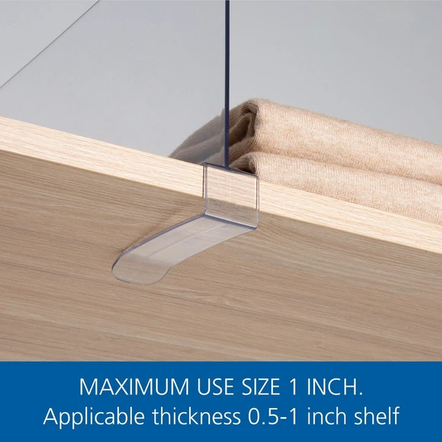 Alt view image 5 of 6 - Mainstays Clear Plastic Closet Shelf Dividers, 2-Pack