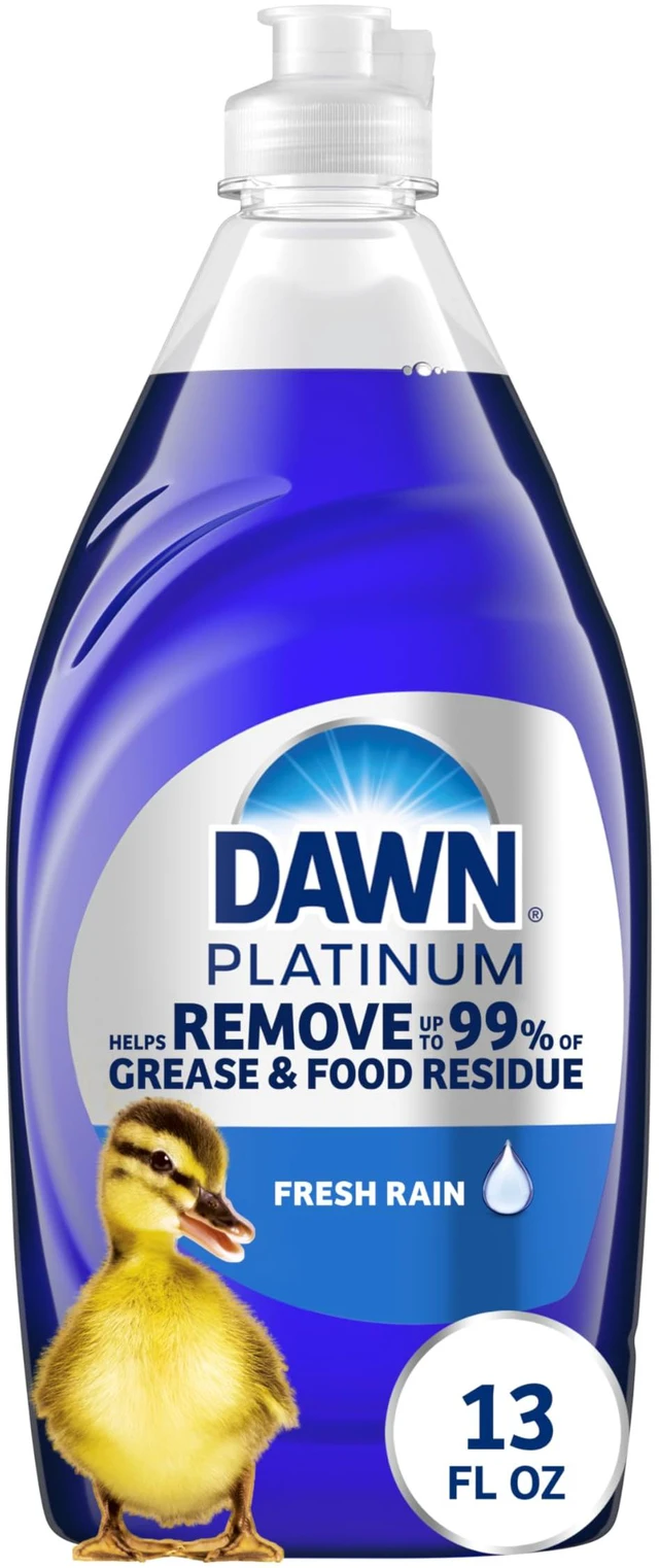 Main image of Dawn Platinum Dish Soap, Fresh Rain Scent Liquid Dishwashing Detergent, for Tough Grease Removal, 13 oz