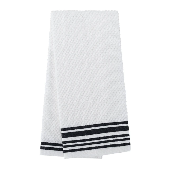 Alt view image 3 of 6 - Mainstays 4-Pack 16in x 26in Woven Kitchen Towel Set, Black