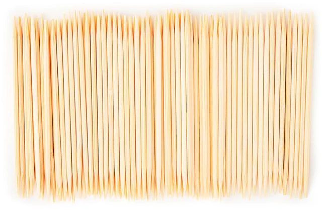 Main image of HOPELF Bamboo Toothpicks 600 Count, Double-Points Wooden, for Teeth Cleaning, Appetizer, Olive, Barbecue, Fruit