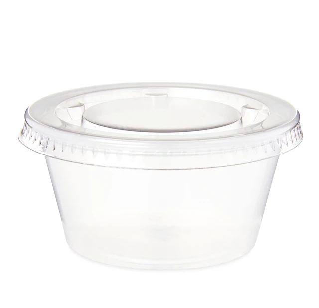 Alt view image 5 of 6 - Great Value 2oz Disposable Plastic Cups with Lids, Clear, 50 Count