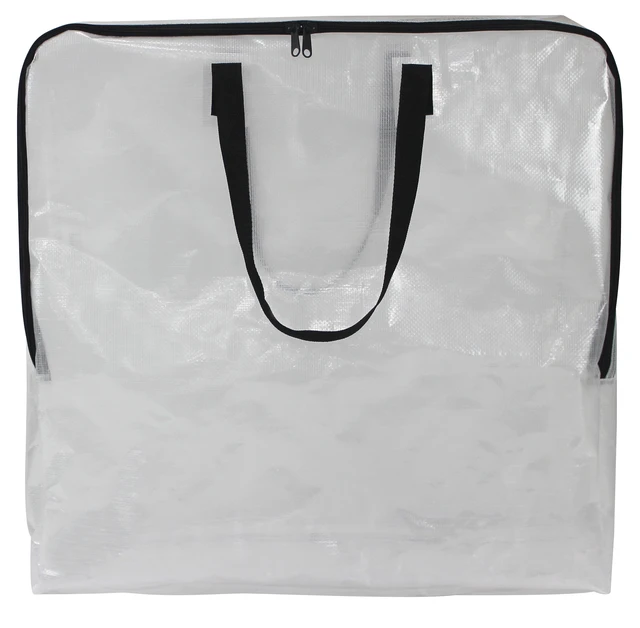 Alt view image 3 of 6 - Mainstays Clear 24 Gallon Slim Storage and Moving Bag with Zipper Closure and Dual Carry Handles