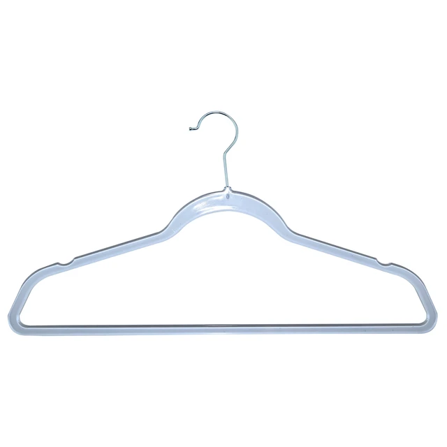 Alt view image 4 of 5 - Mainstays Plastic Clothes Hangers, 10 Pack, Slim Swivel Hook, Clear