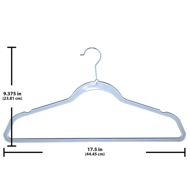 Alt view image 5 of 5 - Mainstays Plastic Clothes Hangers, 10 Pack, Slim Swivel Hook, Clear