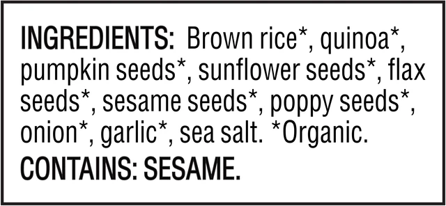 Alt view image 5 of 5 - Mary's Gone Crackers Super Seed Organic Gluten Free Everything Crackers, 4oz