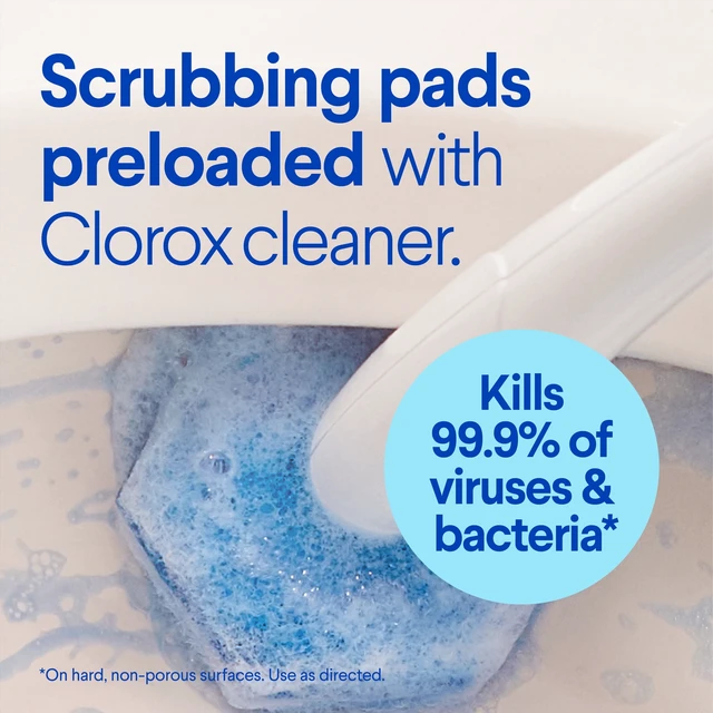 Alt view image 5 of 5 - Clorox ToiletWand Toilet Cleaning Refills, Disinfecting Scrubbing Pads, 10 Count