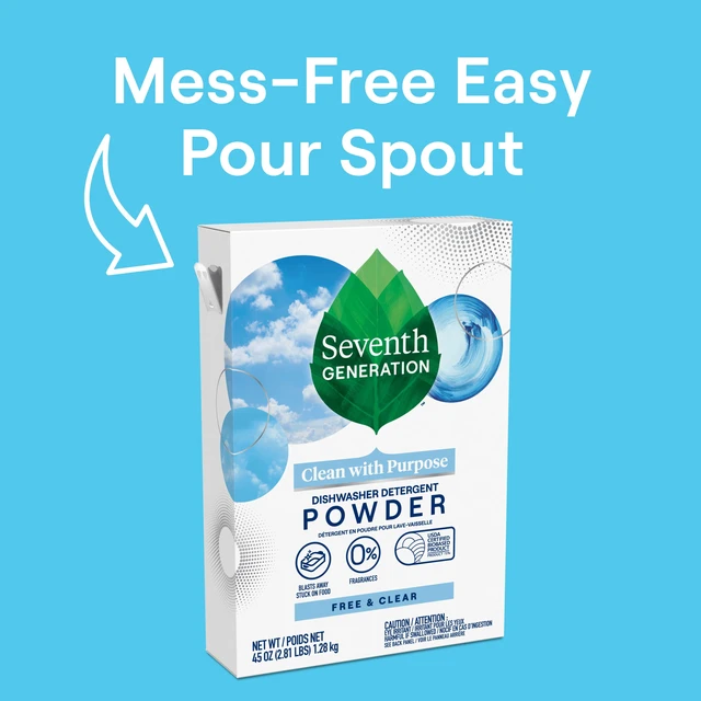Alt view image 5 of 6 - Seventh Generation Dishwasher Detergent Powder, Free & Clear, 45fl Oz