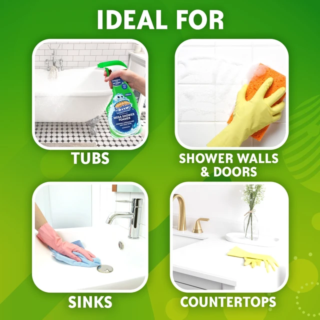 Alt view image 2 of 6 - Scrubbing Bubbles Mega Shower Foamer Spray Bathroom Shower & Tub Cleaner Rainshower 32oz