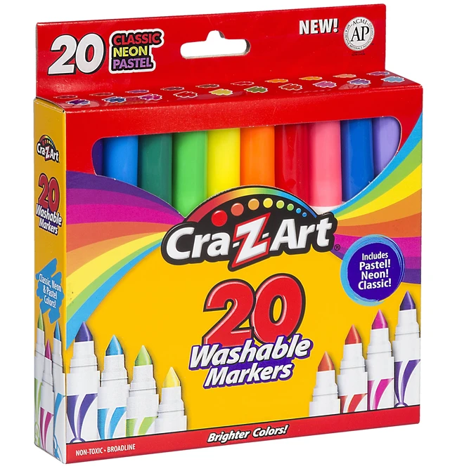 Alt view image 3 of 5 - Cra-Z-Art 20 Count Multicolor Broad Line Washable Art Markers