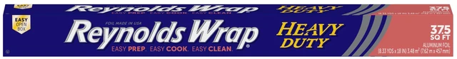 Main image of Reynolds Wrap Heavy Duty Aluminum Foil Roll, 18 Inch Wide, 37.5sq ft