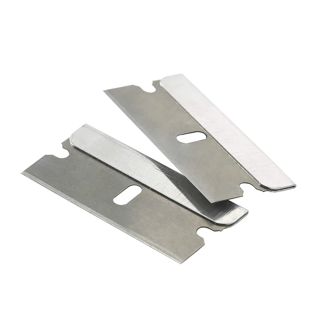 Alt view image 4 of 6 - Bates Razor Blades 50 Pack Carbon Steel Flat Scraper Blades
