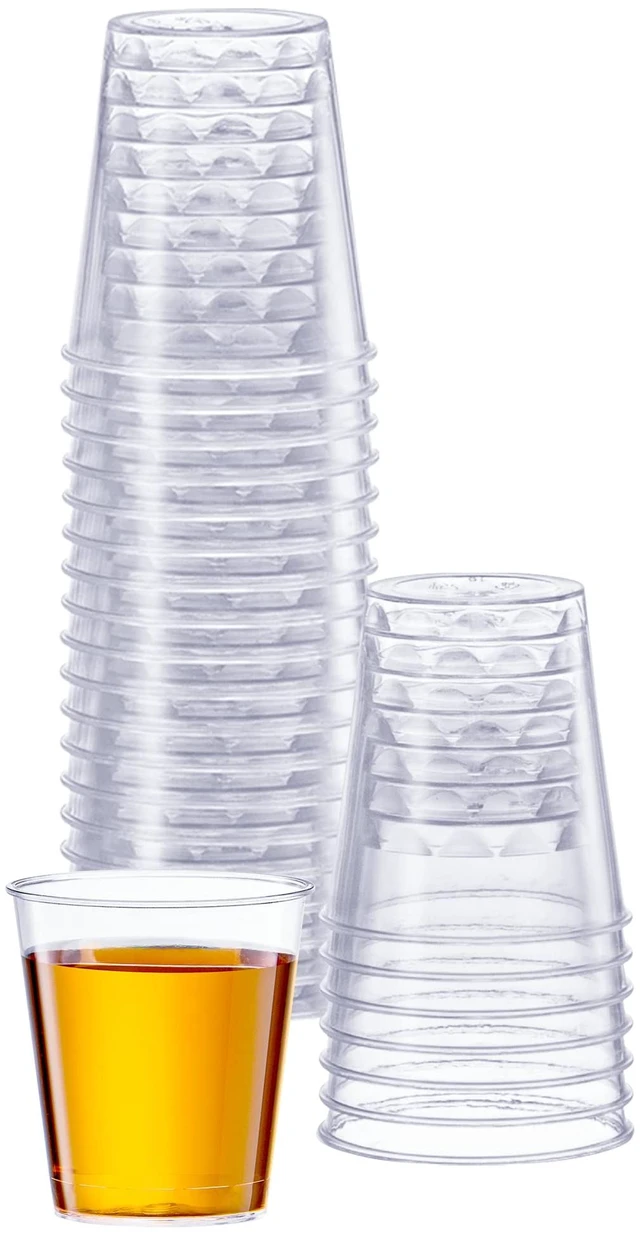 Main image of SETUP 1oz Clear Plastic Mini Disposable Shot Glasses 100 Count