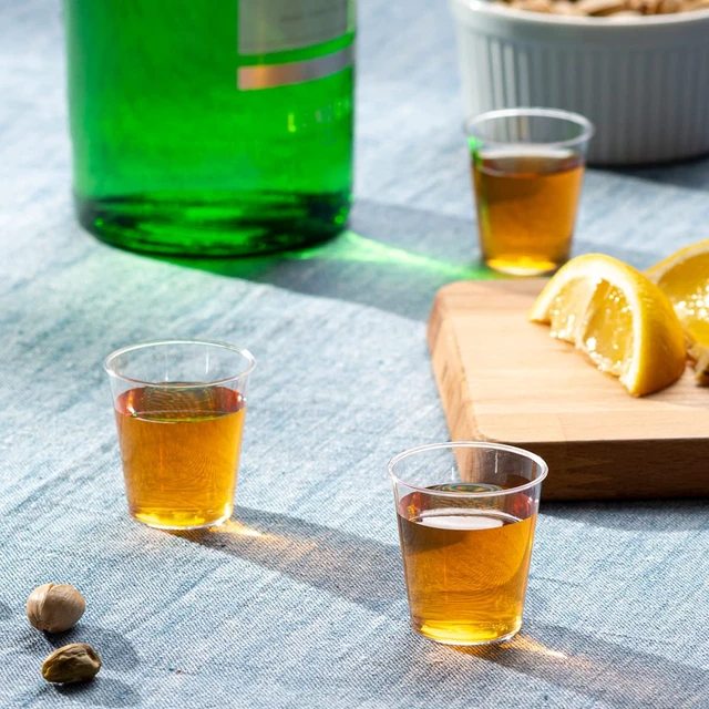 Alt view image 6 of 6 - SETUP 1oz Clear Plastic Mini Disposable Shot Glasses 100 Count
