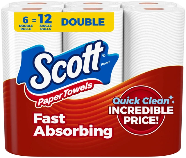 Main image of Scott Choose-A-Sheet Paper Towels 6 Double Rolls 108 Sheets Per Roll