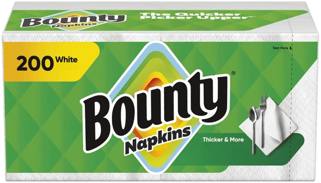 Main image of Bounty 200 Count White Paper Napkins